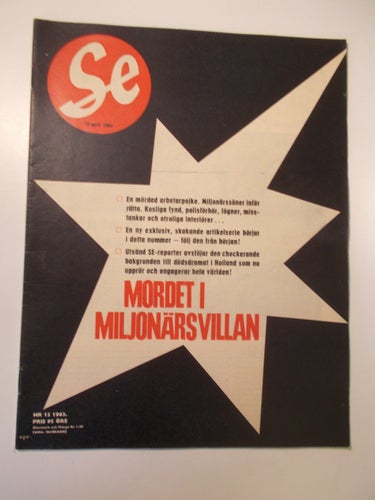 SE Nr 15 1963 Japan Yokohama Monica Zetterlund Tissot Nya TV-huset