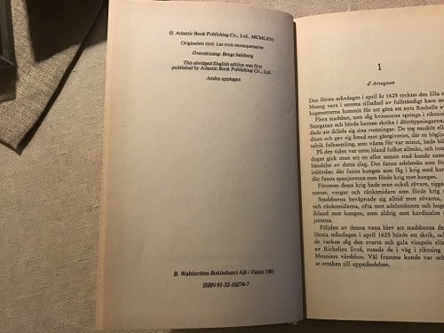 De Tre MuskeTörerna - Alexandre Dumas - 1981