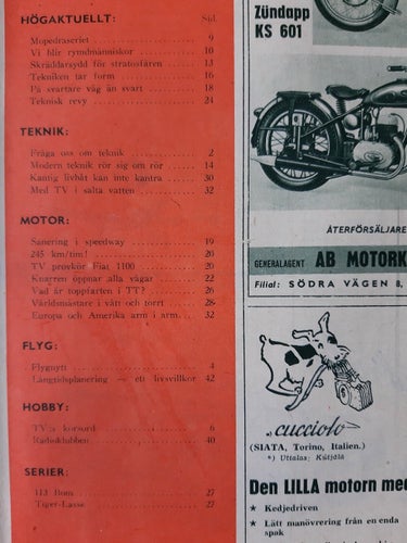 Teknikens Värld nr 11 1953: Fiat 1100 test