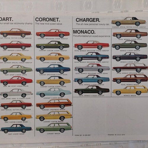 Dodge Dart Coronet Charger Monaco 1975 ..