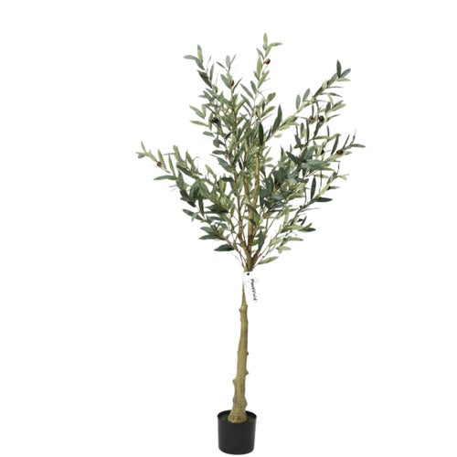 150cm Detachable Artificial Green Olive Tree Faux Plastic Potted Plant Decor