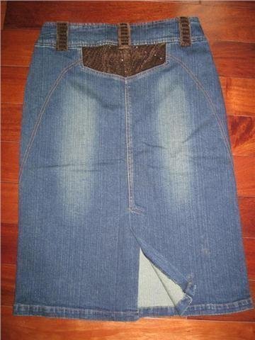 Snygg Jeans kjol i stl M