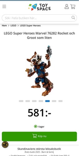 LEGO Super Heroes Marvel 76282 Rocket och Groot som liten