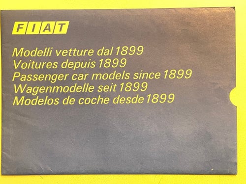MODELLI VETTURE DAL 1899 KUVERT MED POSTER 1971 MKT FIN!