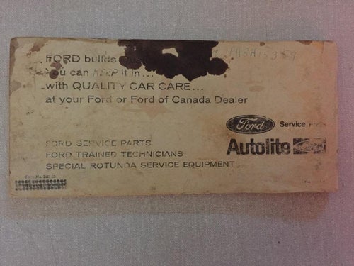 1968 Ford Truck 100 thru 350 Operator's Manual