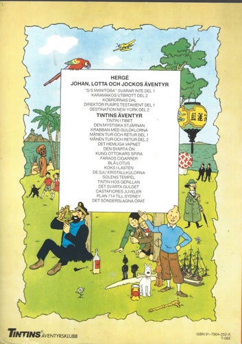 Tintin det Sönderslagna Örat 1989 skick fn