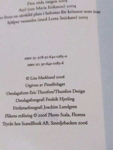 Nobels testamente av Liza Marklund. Bok, inbunden. Very Good plus