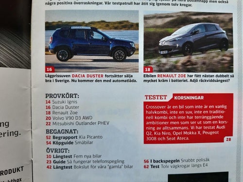 Vi Bilägare nr 1 2017: Mitsubishi Outlander PHEV, Suzuki Ignis, Dacia Duster