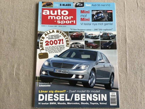 AUTO MOTOR & SPORT NR 1 2007 MERCEDES ML 320,350.BRILLIANCE,BMW 335,AUDI S6,
