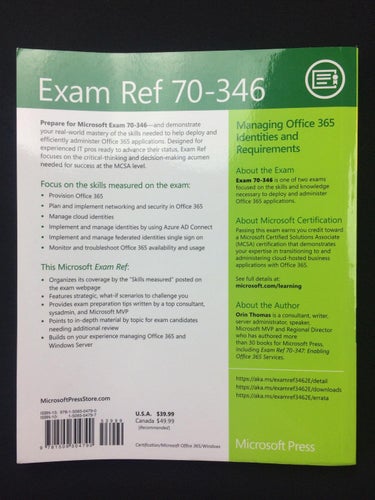 Microsoft - Exam 70-346 Managing Office 365 Identities and Requirements