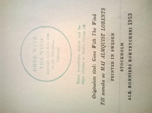 Margaret Mitchell - Borta med vinden, 1953