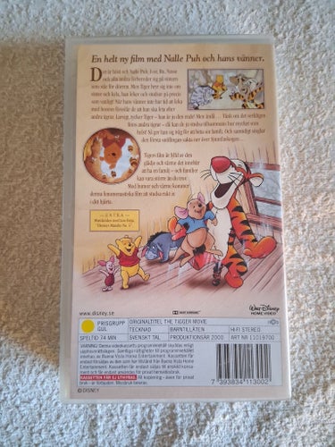 Nalle Puh Tiggers film VHS