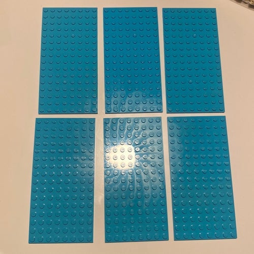 Lego 8x16 plattor azure himmelsblå
