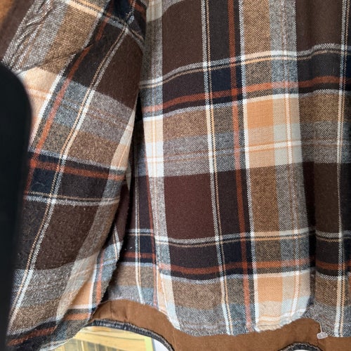 Brun väst storväst XL skinn