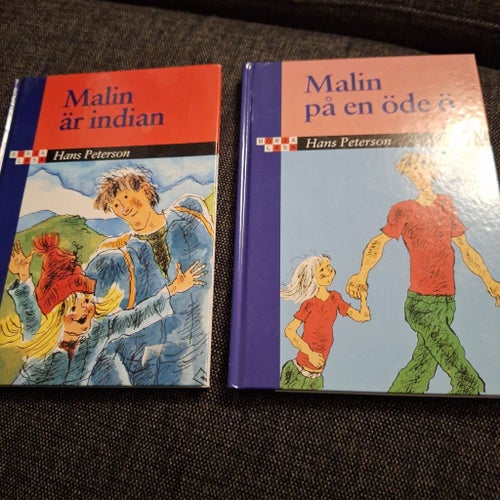 Malin är indian och Malin på en öde ö Lätt att läsa- Hans Peterson