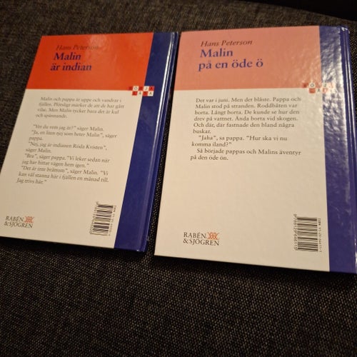 Malin är indian och Malin på en öde ö Lätt att läsa- Hans Peterson