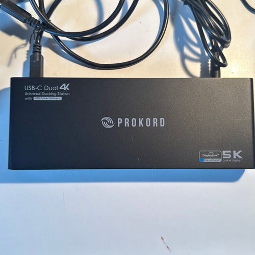 PROKORD USB-C Dual 4K Universal Dockningsstation med USB Power Delivery