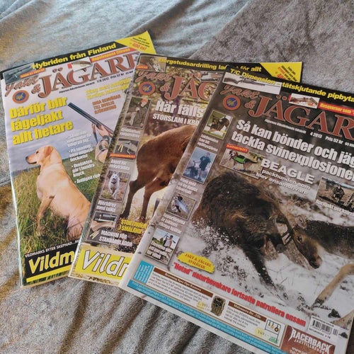 3 nr från olika år Jakt och jägare