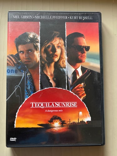DVD: Tequila Sunrise med Mel Gibson, Michelle Pfeiffer, Kurt Russell