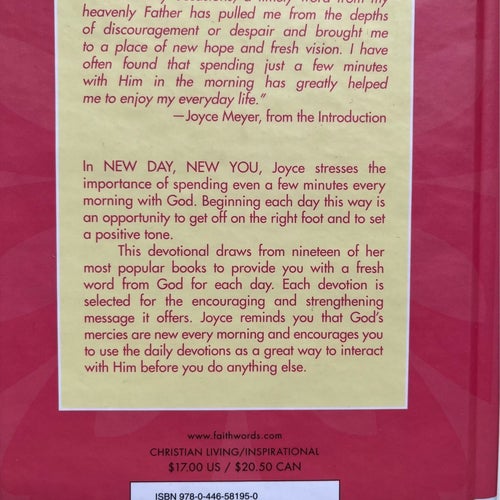 Presentbok ny! New Day, New You av Joyce Meyer, 2007
