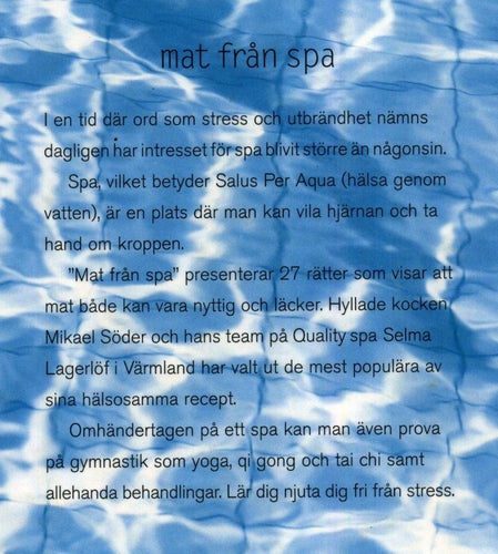 Mat från Spa – njut dig fri från stress
