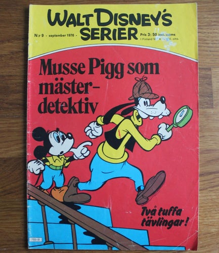 WALT DISNEYs SERIER 1976 NR 9 Musse Pigg som mästerdetektiv