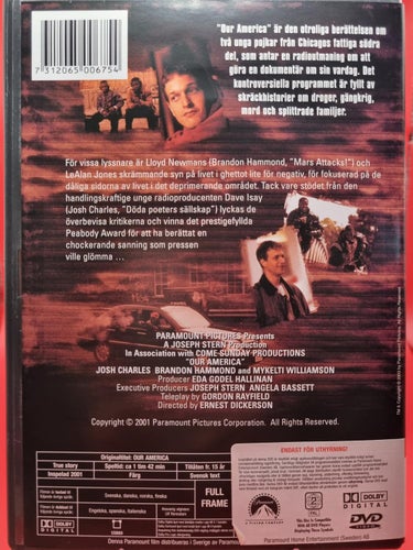 Our America (2002) Ernest R Dickerson med Josh Charles, Brandon Hammond.