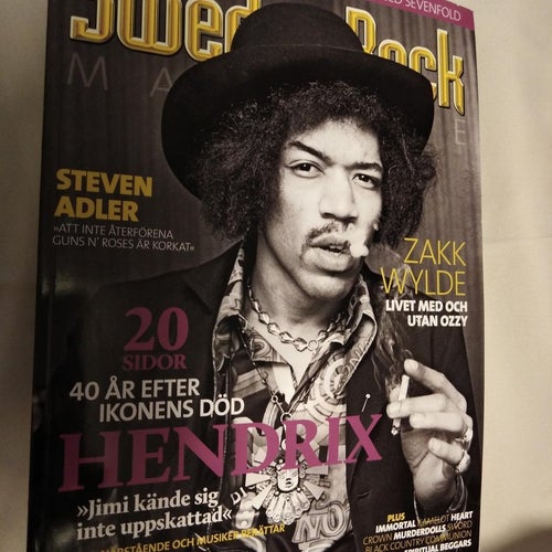 Sweden rock magazine 74 Jimi Hendrix Steven Adler Cradle of Filth Nightfall