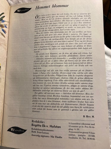 Vi Husmödrar Hemmet Blommar 1956-7