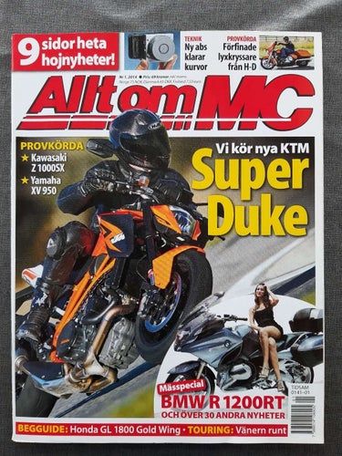 Allt om MC nr 1 2014: Kawasaki Z 1000SX, KTM 1290 Super Duke R, H-D Street Glide