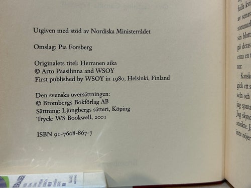 Hoppsan, jag är död! av Arto Paasilinna. Bok. Very Fine plus