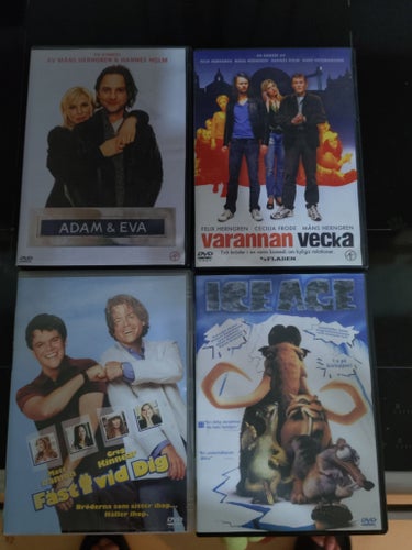 DVD-Filmer: Adam & Eva, Varannan Vecka, Fäst vid Dig, Ice Age