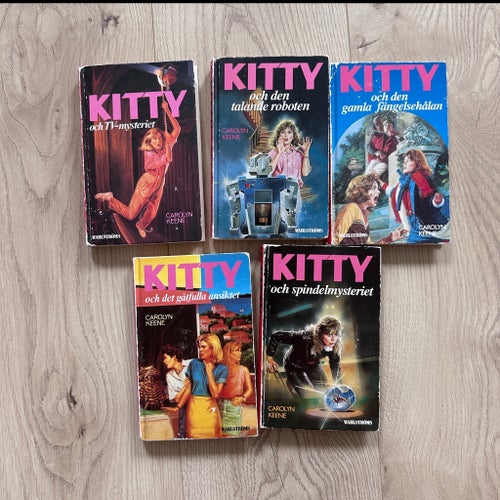 5x Kitty böcker av Carolyn Keene