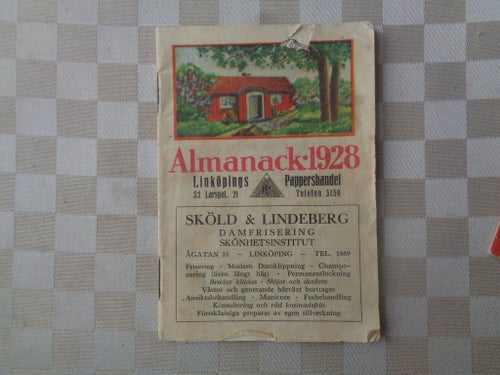 Almanack 1928 av Sköld & Lindeberg
