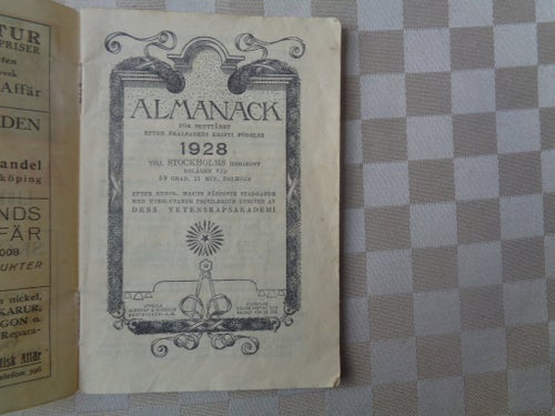 Almanack 1928 av Sköld & Lindeberg