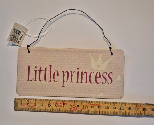 Jättesöt plåtskylt med texten Little Princess Ny och oanvänd från IB Laursen