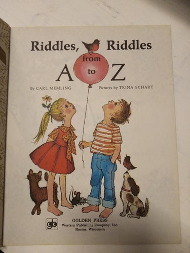 Riddles, Riddles from A to Z by Carl Memling, Trina Schart, bok. Very Fine
