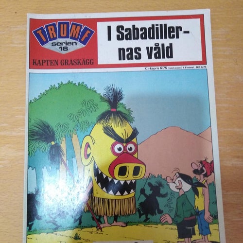 Trumfserien 16 Kapten gråskägg I sabadillernas våld. 1973 första upplagan, VF