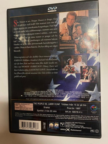 DVD Larry Flynt Skandalernas Man Courtney Love TOPPSKICK