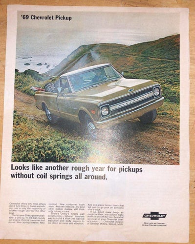 Tidningsutdrag 1969 Chevrolet Pickup