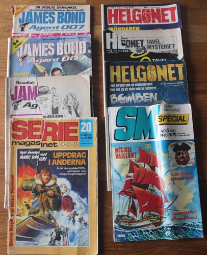 Blandat Bond, Helgonet Seriemagasinet 8 st 1979 -1986