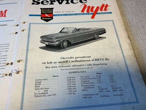 General Motors Service Nytt 1962 c79