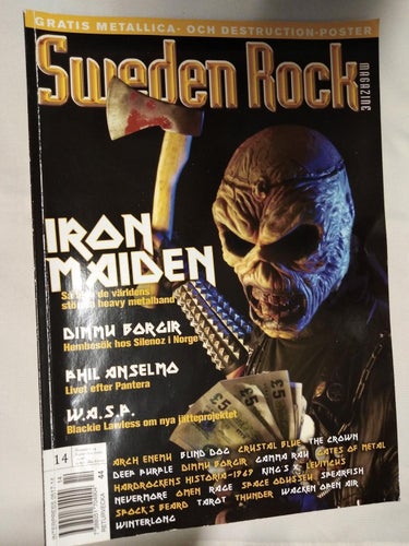 Sweden rock magazine 14 Iron Maiden WASP Phil Anselmo Dimmu Borgir