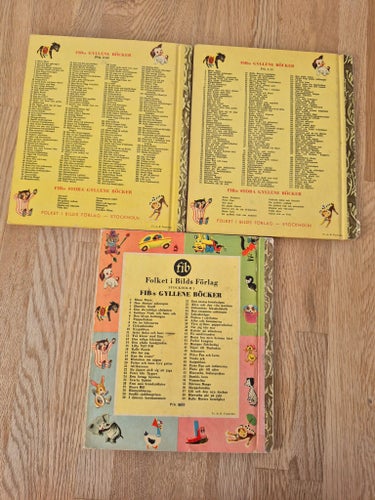 Fib gyllene böcker Nr 55, 170 och 207..