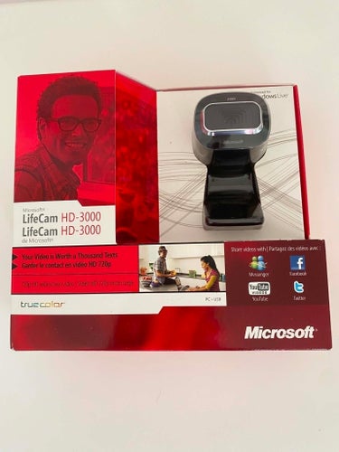 Microsoft LifeCam HD-3000 HD 720p Webbkamera USB i originalkartong