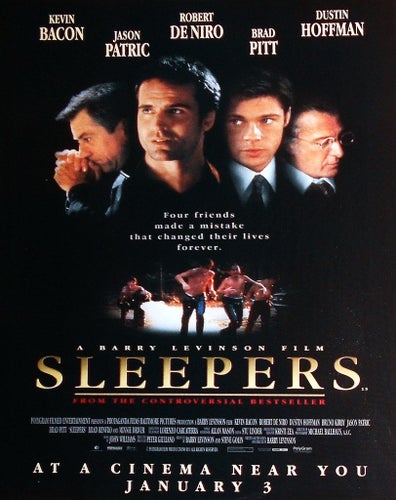 SLEEPERS - DE NIRO, HOFFMAN, BRAD PITT, TIDNINGSANNONS 1996