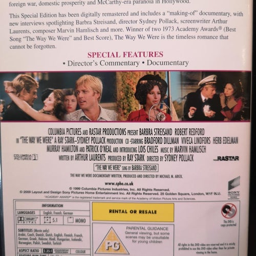 Way we were (1973) Sydney Pollack med Robert Redford och Barbra Streisand.