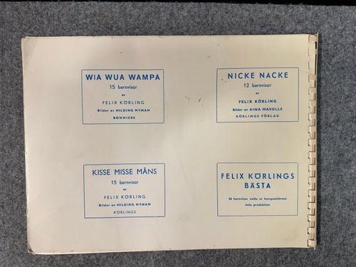 Felix Körling - Kisse Misse Måns och andra visor