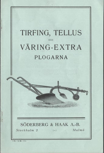 Broschyr plogar Söderberg & Haak 1930