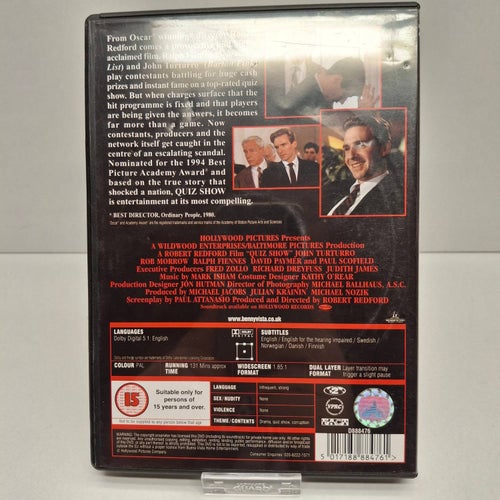 Quiz Show - Region 2, DVD-Film, Svensk text, Gott skick